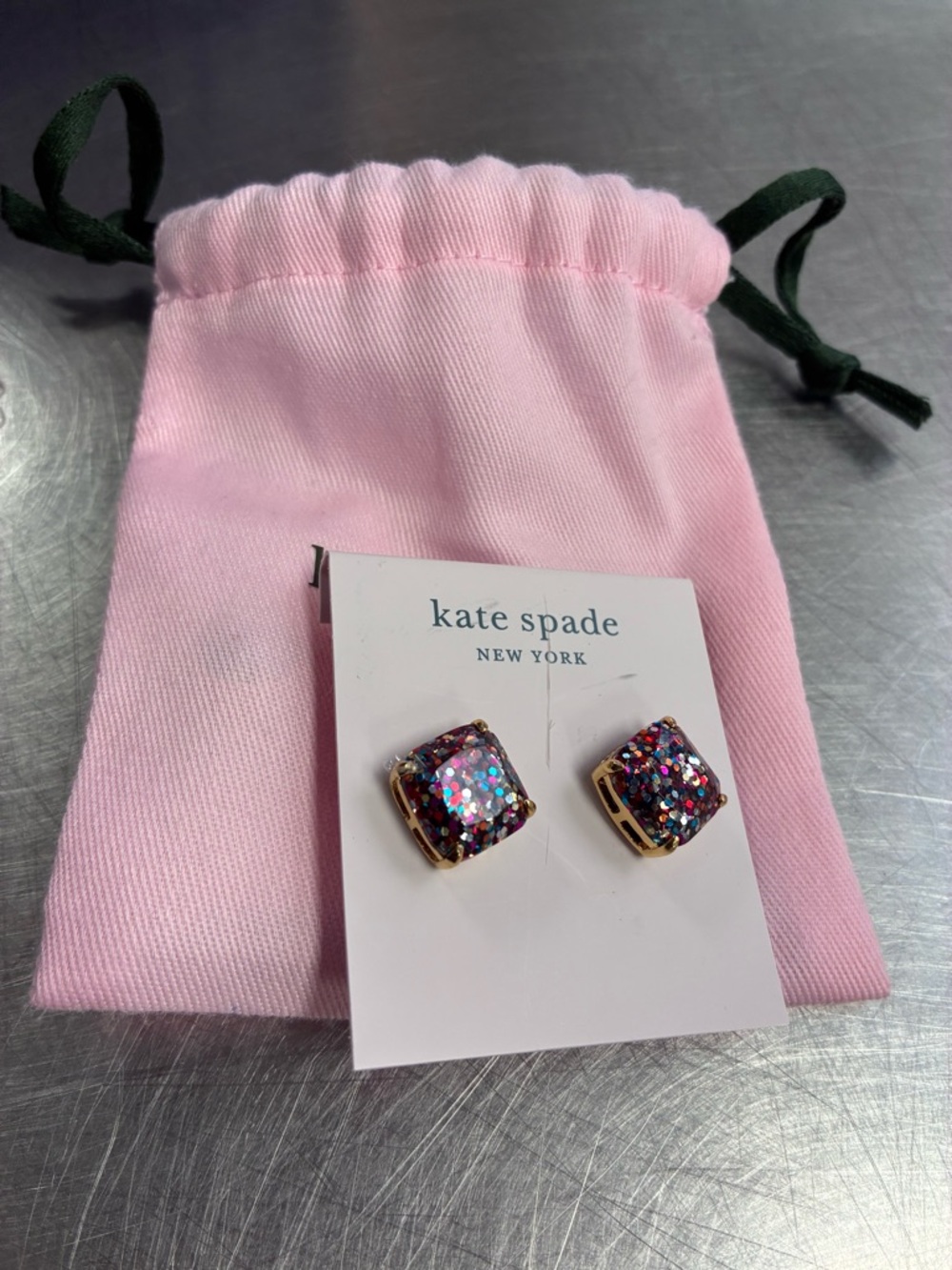kate spade Multicolor Glitter Cluster Stud Earrings